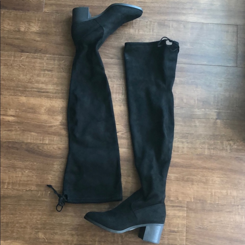 ASOS thigh high suede boots